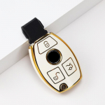 3 nupuga TPU auto v&otilde;tme&uuml;mbrise kaanega v&otilde;tmekott Mercedes Benz ABCS klassile AMG GLA CLA GLC W176 W221 W204 W205 tarvikute hoidiku kest valge