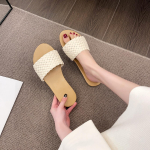 Naiste sussid, suvised kootud v&ouml;&ouml;ga kerged naiste sandaalid rannajalatsid 35 beež