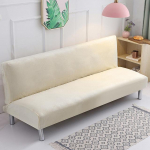 Velvet Plush k&auml;eta diivanvoodi kate Kokkupandav istme kate Moodne veniv diivanvoodikate Elastne diivanikaitse Home Hotel Z Size 150-185 cm elevandiluuvalge