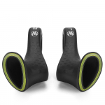 Mugav fluorestsentsiga jalgrattakangi otsad Ergonoomilise disainiga jalgratta juhtraud nailonist jalgratta k&auml;epide must