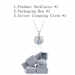 P&auml;ris 1,0-karaadine Moissanite kaelakee Klassikaline 925 Sterling Silver Armsad Tiger Kaelakeed Naistele Pruudi s&auml;delevad pulmaehted