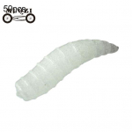 1,6 cm Sea Night Glow Pesca 50 tk kalap&uuml;&uuml;gi peibutis Maggot Grub pehmed s&ouml;&ouml;dad Worms Noctilucent Luminous H11759|26501 p&uuml;&uuml;givahendid