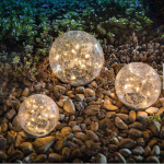 V&auml;ljas p&auml;ikeseenergiaga pragude kuullamp sisehoovi maastik Maetud j&auml;&auml;hokilambi aed muru pistikupesaga lambipalliga aiakaunistused diameter 10cm kollane