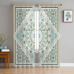 Mandala gradientt&uuml;llist l&auml;bipaistvad kardinad elutoas magamistoas k&ouml;&ouml;gis akende t&ouml;&ouml;tlemiseks &scaron;ifoonist kardinakardinad 1 PCS W100XH250cm