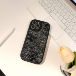 Luksusliku kesta tekstuuriga t&auml;ielik objektiivikaitsega telefoni&uuml;mbrise kate iPhone 11 12 13 14 Pro Max 7 8 Plus XR XS MAX X moepaari kingitus iPhone 14 Pro Max must