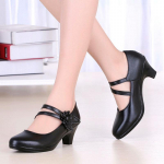 Naiste mood vabaaja nahast kingad Loafers Professionaalsed t&ouml;&ouml;jalatsid 35 must