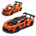 1:32 skaalaga McLaren Senna Diecast mudelauto m&auml;nguasi koos tagasit&otilde;mbamisfunktsiooni ja helivalgustusega lastele, poistele, t&uuml;drukutele, t&auml;iskasvanutele 1/32-15x6x3.5cm oranž