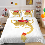 Unicorn mustriga voodipesukomplekt Voodipesu Tekikate Padjap&uuml;&uuml;r AU Eriti suur t&auml;issuuruses voodipesukomplekt Kodukaunistus Baby 100x135cm