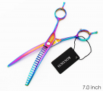 7 ch Pet Curved Thng k&auml;&auml;rid koerale Groomg Chuer Tihedad 40 hambaga H l&otilde;iket&ouml;&ouml;riistad Profionaalsed kassi k&auml;&auml;rid Add Bag