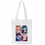 Yarichin Bitch Club ostukott Printing Anime Naiste puuvillane riie valge k&auml;ekott Tote Harajuku &otilde;lakott Naiste l&otilde;uendist kott 24*26cm