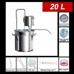 12/20/33/50L Avaleht DIY Distiller Moonshine Alcohol Roostevaba vask Boiler Alkohol Viski Vesi Vein Eeterlik &Otilde;li &Otilde;llepruulimiskomplekt 20L