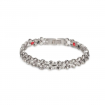 Ikuineni terasest magnetk&auml;ev&otilde;ru naiste kett kullast k&otilde;rge magnetiga naiste ehted lillega germaaniumi hologramm link 9 mm lai h&otilde;be