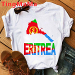 Eritrea kaart Eritrea lipu T-s&auml;rk Meeste Aafrika Unisex Graafilised T-s&auml;rgid L&uuml;hikeste varrukatega T-s&auml;rgid T&auml;navar&otilde;ivad Suvised Meeste R&otilde;ivad Meeste M