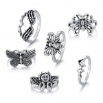 Skelett Palm Halloween Horror Angel Girl Butterfly Hollowed Out Ehtes&otilde;rmuste komplekt h&otilde;be