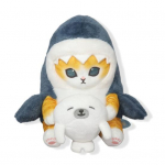 Suurep&auml;rane pehme puutega elastne Shark Cat Doll nukk M