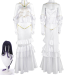Anime Overlord Albedo Cosplay Kost&uuml;&uuml;m Naiste Parukas Peakate Kinnas Halloweeni J&otilde;uluvalge Kleit M-(Costume+Wig)