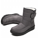 Veekindlad naiste talvesaapad Uued kunstkarusnahast pikad pl&uuml;&uuml;sist lumesaapad naiste platvormiga poolsaapad soojad puuvillased paarid kingad 36 kollane