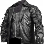 Meeste Halloweeni keskaegsed r&otilde;ivad Steam Punk gooti nahktagi Meeste S