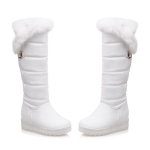 J/talve uued lumesaapad k&otilde;rgendatud kiilukontsade ja pikkade pehmete k&uuml;&uuml;likukarva soojade saapadega 41 valge