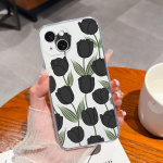 &Uuml;mbris Apple iPhone 11 12 13 14 15 Pro Max X XS XR SE Fashion Flower l&auml;bipaistev pehme silikoon p&otilde;rutuskindel matt kukkumisvastane kate iPhone kaitseraua jaoks iPhone 11