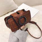 Yogodlns Vintage &otilde;lakott naistele PU-nahast kaenlaaukott Moodne Rhinestone pandlaga Crossbody kott Punk Designer &uuml;lemise k&auml;epidemega kotid 21x6x10cm