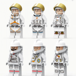 M8024 Kosmose astronauti ehitusplokk nukk astronaudi ehitusplokk m&auml;nguasi mosaiikm&auml;nguasi