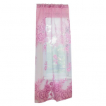 Koduukse aken r&otilde;du kaasaegne luksuslik lilledega tr&uuml;kitud l&auml;bipaistev t&uuml;ll Voile kardin 100cm x 200cm lilla