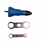 Elektriline neetip&uuml;stoli neetimist&ouml;&ouml;riist Aku neettrelli adapter Elektriline neetip&uuml;stoli tarvikute komplekti t&ouml;&ouml;riist sinine