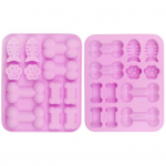 2 tk silikoonvorm 12 &otilde;&otilde;nsusega luu kala kassik&auml;pa tr&uuml;kk Mittekleepuva toidukvaliteediga lihtsasti vabastatav DIY fondant &scaron;okolaadikommid koerale m&otilde;eldud k&uuml;psetusvorm