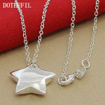Ehtne 925 Sterling Silver Star ripats kaelakee 18 tolli ketiga mood ehete kaelakee naistele m&uuml;&uuml;k