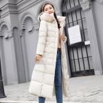 Talvine naiste sulemantel Puuvillase polsterdatud parkiga paksendatud pikk jope 3XL