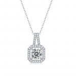 Bague Ringen 925 h&otilde;be Inkrusteeritud 1 kat moissanite obsession kaelakee rangluu kett eluiga geomeetriline ripats Ehted Nude Cargo valge