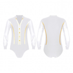 Meeste s&auml;delevad rhinestones tantsus&auml;rgid Unitard Ballroom Modern Ladina pikkade varrukatega tantsuriided S must