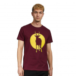 Antelope aisle logo Burgundia Unisex T-s&auml;rk S