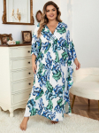 EDOLYNSA Roheline Kaftan Naiste hommikumantel suvine Boheemlaslik erksav&auml;rviline &uuml;lisuur Pehme rannakleit majamantliga ujumistrikoo kate Q1297 One Size mitmev&auml;rviline