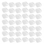 100 tk l&auml;bipaistev plastikust ehtekarp hingedega kaanega Mini kompaktne kandiline ehete hoiukonteiner s&otilde;rmuste ja k&otilde;rvar&otilde;ngaste jaoks