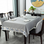 Puuvillane linane laudlina veekindel &otilde;likindel paks ristk&uuml;likukujuline pulmade teelaualina 90x90cm