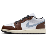 Air Jordan 1 Low SE GS Mocha Sinine Hall Laste Tossud Valge Must Purjepesu FQ8156-142 36