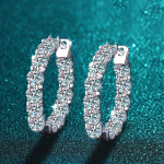 925 h&otilde;bedane naiste moissaniitk&otilde;rvar&otilde;ngad peoehted 2,6-karaadine D v&auml;rv Zircon-3mm