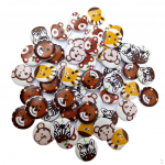 50 t&uuml;kki segatud v&auml;rvitud multifilmid loomade puidust n&ouml;&ouml;bid &otilde;mblemine lastele lastele 20 mm