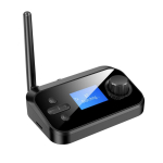 Bluetooth-&uuml;hilduv 5.0 heliadapteri juhtmevaba saatja vastuv&otilde;tja mikrofoniga stereooptiline koaksiaal must