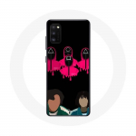 Samsung Galaxy A41 Case Squid m&auml;ng Seong Gi hun ja Kang Sae Byeok Square kolmnurga ja ringi maskid