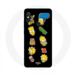 Xiaomi Redmi Note 5 Pro &uuml;mbris The Simpsons kleebised mustal taustal