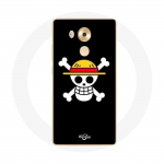 &Uuml;mbris Huawei Mate 8 One Piece Manga Skull musta taustaga