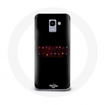 &Uuml;mbris Samsung Galaxy A8 2018 Stranger Things plakatilogo jaoks H&auml;id j&otilde;ule