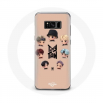 Coque pour Samsung Galaxy S8 Plus BTS TinyTAN Animation Affiche RM Jin Suga J-Hope Jimin V Et Jungkook