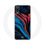 &Uuml;mbris Samsung Galaxy A02 abstraktse tekstuuriga sinine must punane