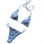 Push-up seljapaela bikiinikomplekt kahest osast halter mikrokolmnurkne rinnahoidja madal M punane