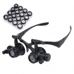 2,5X 4X 6X 8X 10X 15X 20X 25X LED-prillid suurendusklaasi suurendav parandusluup