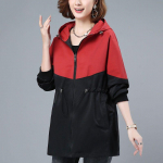 Naiste l&uuml;hike jope kevade ja s&uuml;gise suur kood Tuulejope Naiste keskmise pikkusega keskealiste naiste jope M punane